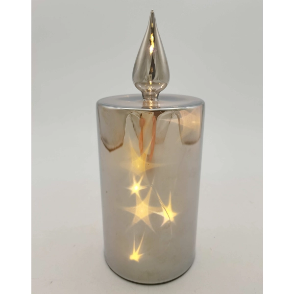 ŚWIECZKA SZKLANA LED 21,5CM